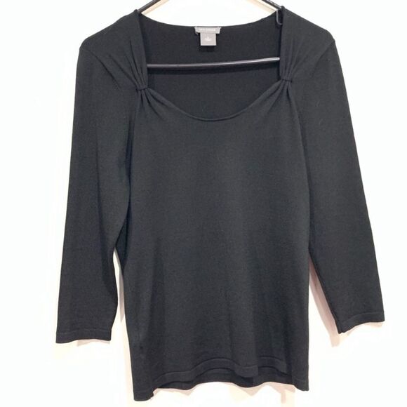 Ann Taylor Silk-Blend Black Top – Size S - Picture 2 of 6